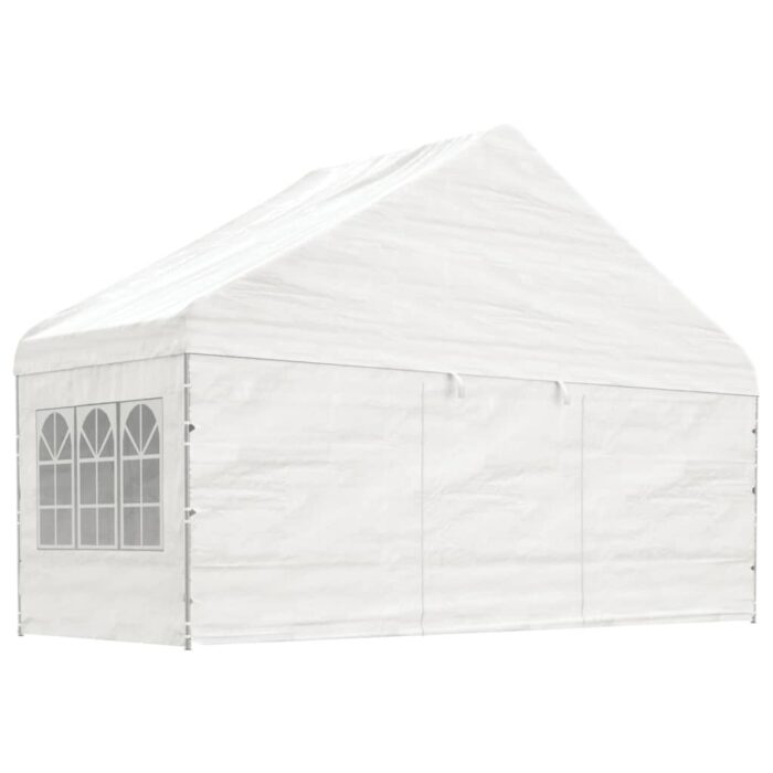 Belvédère avec toit blanc 20,07x5,88x3,75 m polyéthylène – Image 2