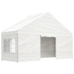 Belvédère avec toit blanc 20,07x5,88x3,75 m polyéthylène – Image 3