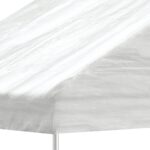 Belvédère avec toit blanc 6,69x5,88x3,75 m polyéthylène – Image 3
