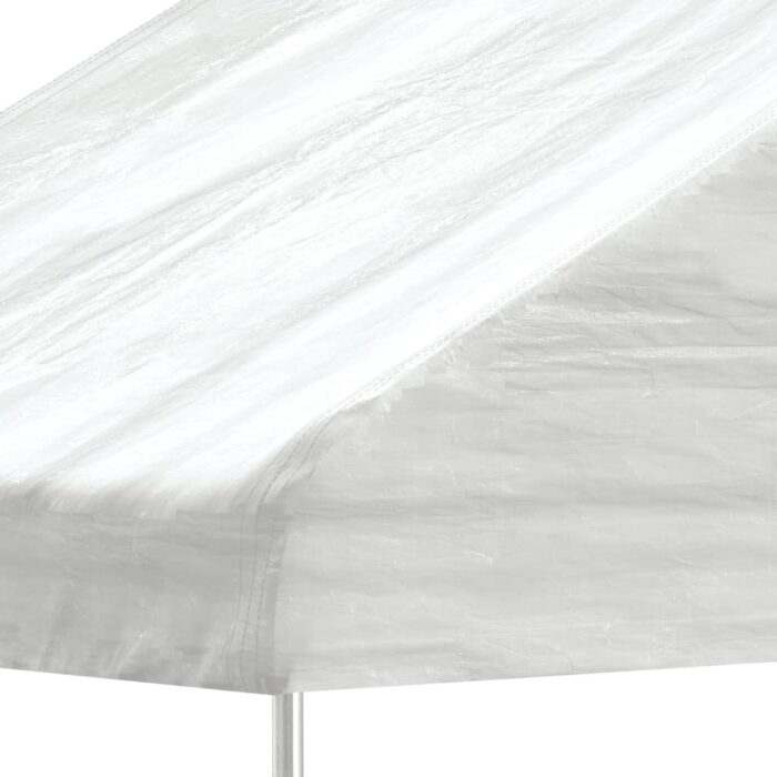 Belvédère avec toit blanc 6,69x5,88x3,75 m polyéthylène – Image 3