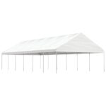 Belvédère avec toit blanc 13,38x5,88x3,75 m polyéthylène