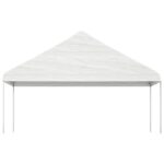 Belvédère avec toit blanc 13,38x5,88x3,75 m polyéthylène – Image 2