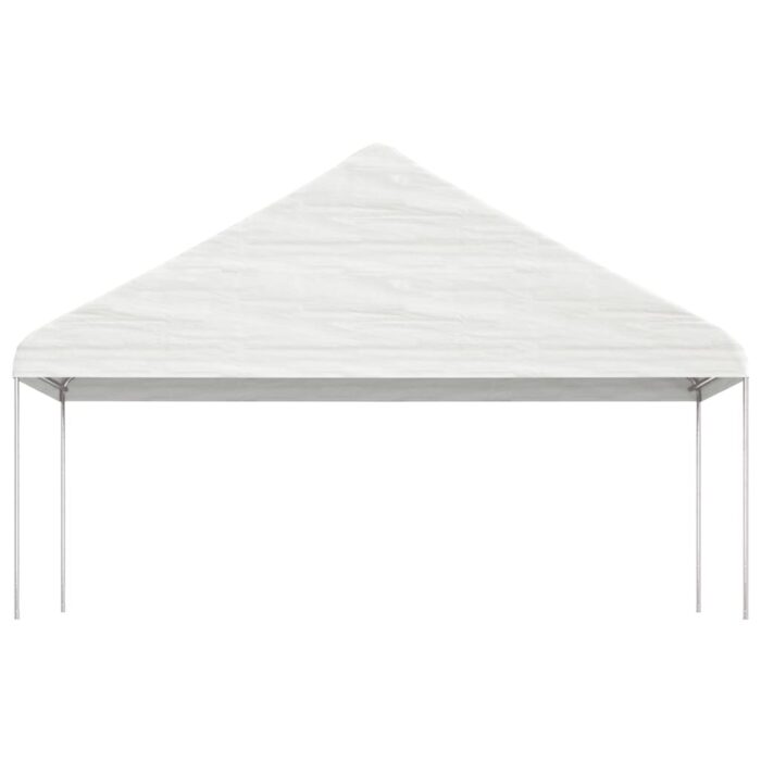 Belvédère avec toit blanc 13,38x5,88x3,75 m polyéthylène – Image 2