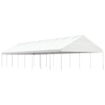 Belvédère avec toit blanc 17,84x5,88x3,75 m polyéthylène