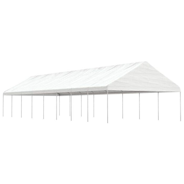 Belvédère avec toit blanc 17,84x5,88x3,75 m polyéthylène – Image 1