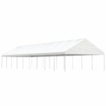 Belvédère avec toit blanc 20,07x5,88x3,75 m polyéthylène