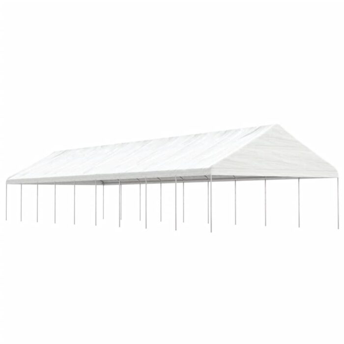 Belvédère avec toit blanc 20,07x5,88x3,75 m polyéthylène – Image 1