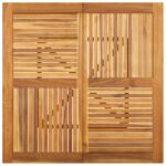 Table de jardin 110x110x75 cm Bois d'acacia solide – Image 2