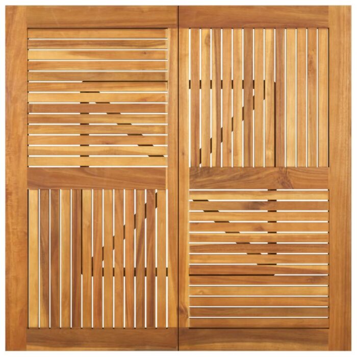Table de jardin 110x110x75 cm Bois d'acacia solide – Image 2