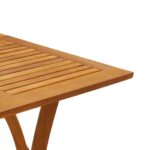 Table de jardin 110x110x75 cm Bois d'acacia solide – Image 3