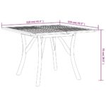 Table de jardin 110x110x75 cm Bois d'acacia solide – Image 4