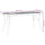 Table de jardin 200x90x75 cm Bois d'acacia solide – Image 4