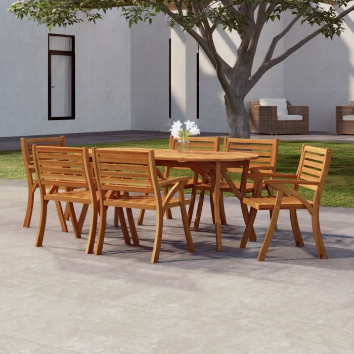 Table de jardin 200x90x75 cm Bois d'acacia solide – Image 1