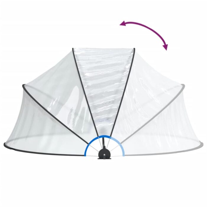 Dôme de piscine rond 315x158 cm PVC – Image 4