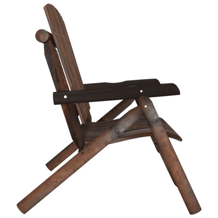 Banc de jardin à 2 places 119x85x98 cm bois massif d'épicéa – Image 2