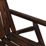 Banc de jardin à 2 places 119x85x98 cm bois massif d'épicéa – Image 3