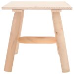 Table d'appoint 49x49x50 cm bois massif d'épicéa – Image 2