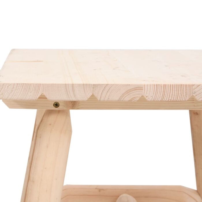 Table d'appoint 49x49x50 cm bois massif d'épicéa – Image 3
