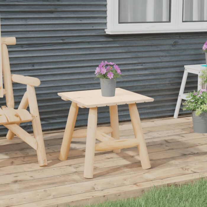 Table d'appoint 49x49x50 cm bois massif d'épicéa – Image 1