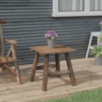 Table d'appoint 49x49x50 cm bois massif d'épicéa