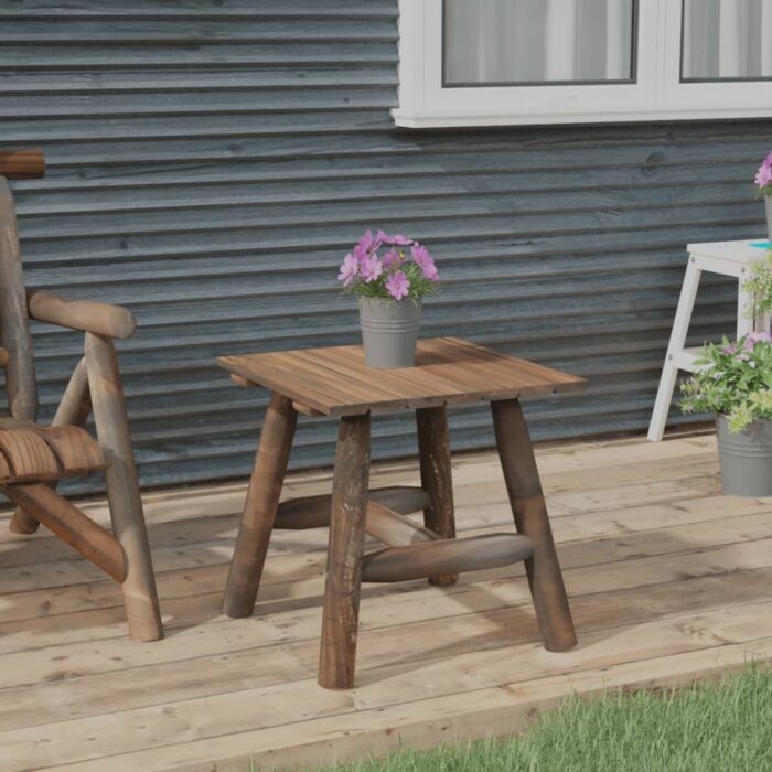 Table d'appoint 49x49x50 cm bois massif d'épicéa – Image 1