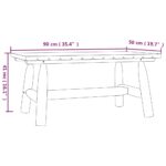 Table basse 90x50x41 cm bois massif d'épicéa – Image 4