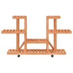 Support à fleurs avec roues 110x25x78 cm bois massif de sapin – Image 3