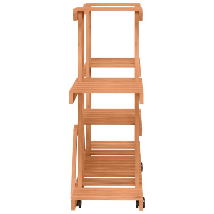 Support à fleurs avec roues 110x25x78 cm bois massif de sapin – Image 4