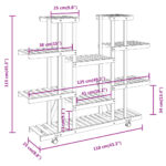 Support à fleurs avec roues 110x25x115 cm bois massif de sapin – Image 6