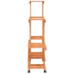 Support à fleurs avec roues 95x25x101 cm bois massif de sapin – Image 3