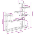 Support à fleurs 110x25x111 cm bois massif de sapin – Image 6