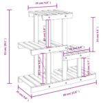 Support à fleurs 58x25x51 cm bois massif de sapin – Image 6