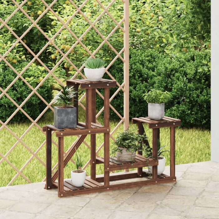 Support à fleurs 90x25x73,5 cm bois massif de sapin – Image 1