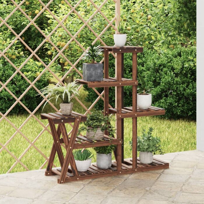 Support à fleurs 95x25x96 cm bois massif de sapin – Image 1