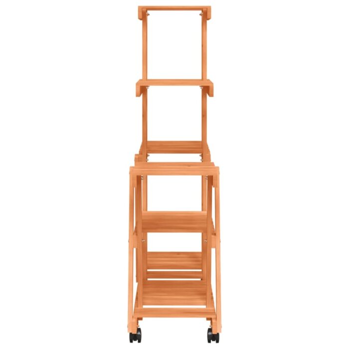 Support à fleurs avec roues 95x25x101 cm bois massif de sapin – Image 3