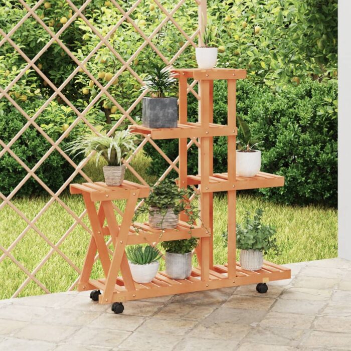 VXL8720845755683_m_en_hd_1.jpg Support à fleurs avec roues 95x25x101 cm bois massif de sapin – Image 1