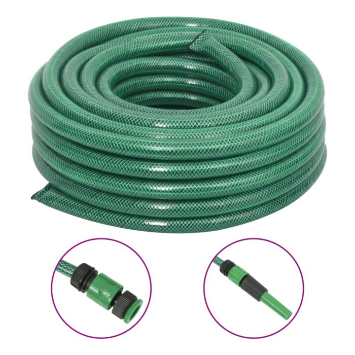 VXL8720845756222_a_en_hd_1.jpg Tuyau d'arrosage avec jeu de raccords vert 0,9" 50 m PVC – Image 1