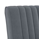 Fauteuil sans accoudoirs gris foncé velours – Image 4