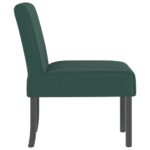 Fauteuil sans accoudoirs vert foncé velours – Image 2