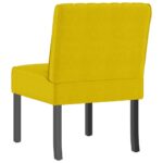 Fauteuil sans accoudoirs jaune velours – Image 3