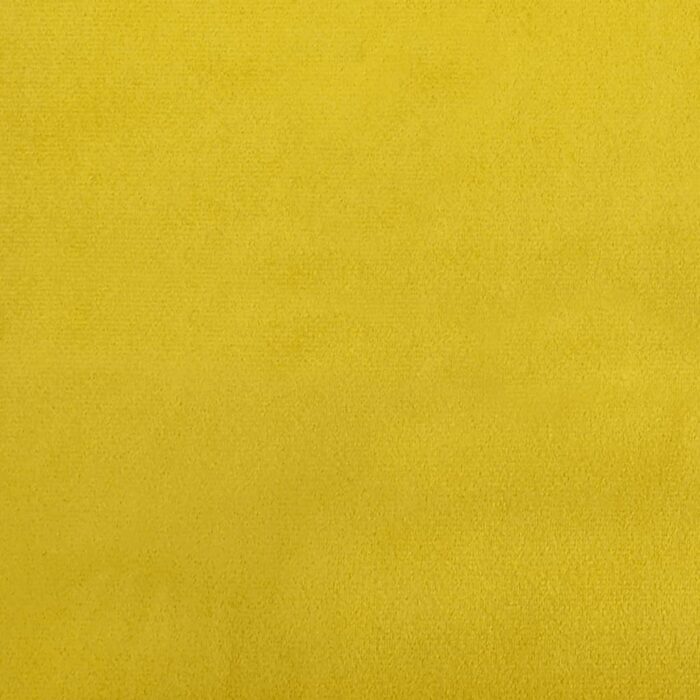 Fauteuil sans accoudoirs jaune velours – Image 5