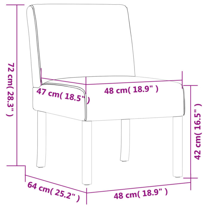 Fauteuil sans accoudoirs bleu tissu avec fleurs – Image 6