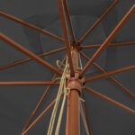 Parasol de jardin avec mât en bois anthracite 300x300x273 cm – Image 3