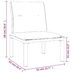 Chaise de jardin avec coussins noir/gris résine tressée – Image 8