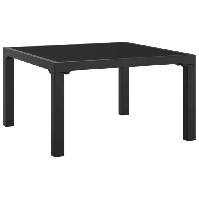 Repose-pied de jardin avec coussin noir et gris résine tressée – Image 2