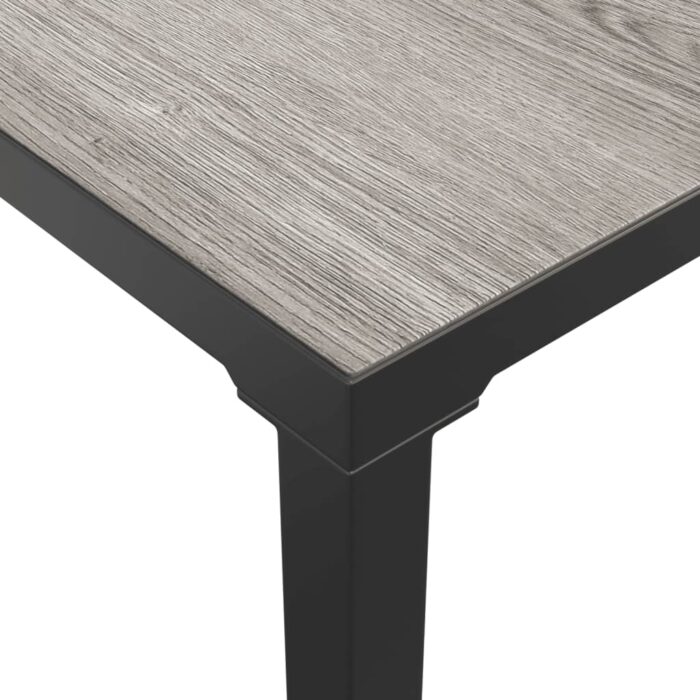 Table basse de jardin gris 55x55x31 cm DPC et acier – Image 2