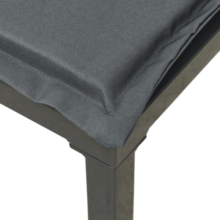Chaises d'angle de jardin avec coussins lot de 2 noir/gris – Image 5