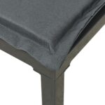 Salon de jardin 4 pcs noir et gris résine tressée – Image 6