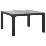 Salon de jardin 4 pcs noir et gris résine tressée – Image 4