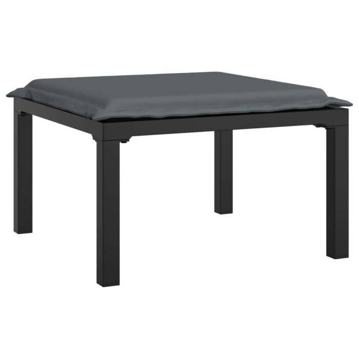 Salon de jardin 4 pcs noir et gris résine tressée – Image 4